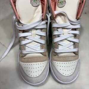 adidas Kids Star Wars Baby Yoda White and Tan High-Top Sneakers